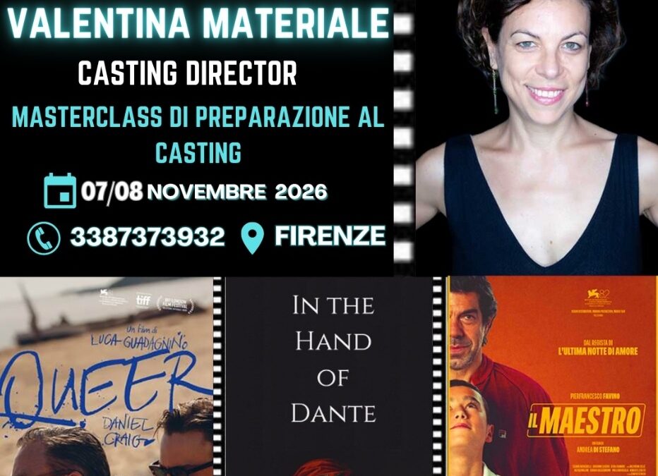 MASTERCLASS RECITAZIONE CON CASTING VALENTINA MATERIALE 2026